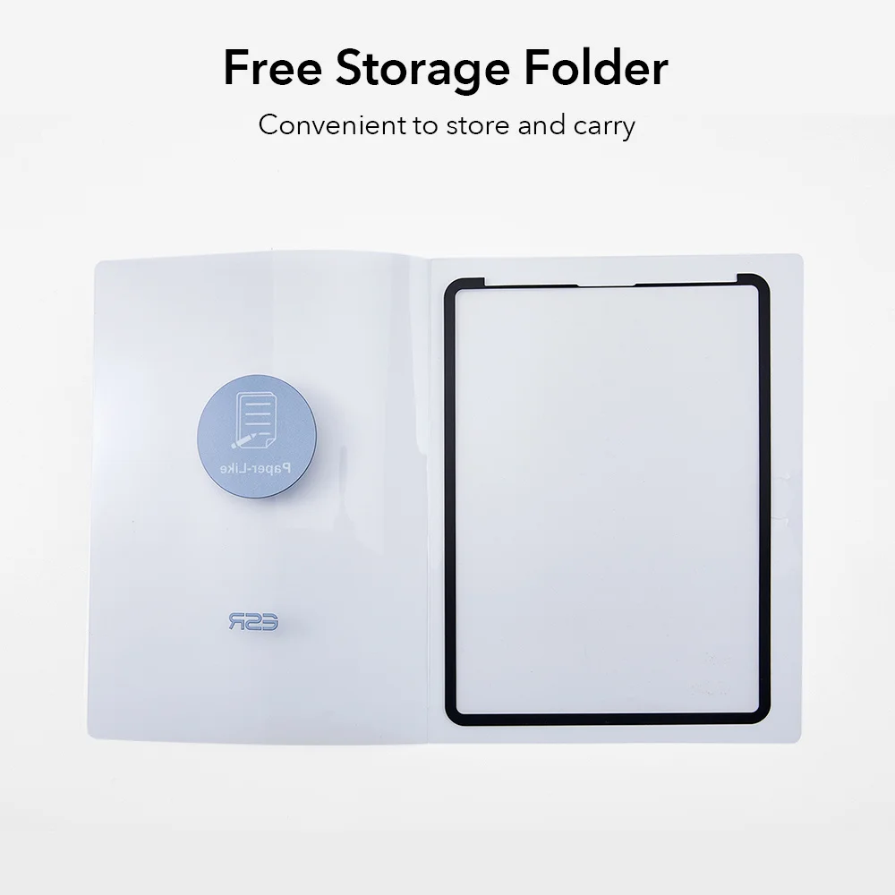 Esr Para iPad Pro 11 12.9 2021 2020 Protetor de Tela De Papel Magnético Para iPad Air 4 Filme Pet Fosco Removível Para iPad 8 7