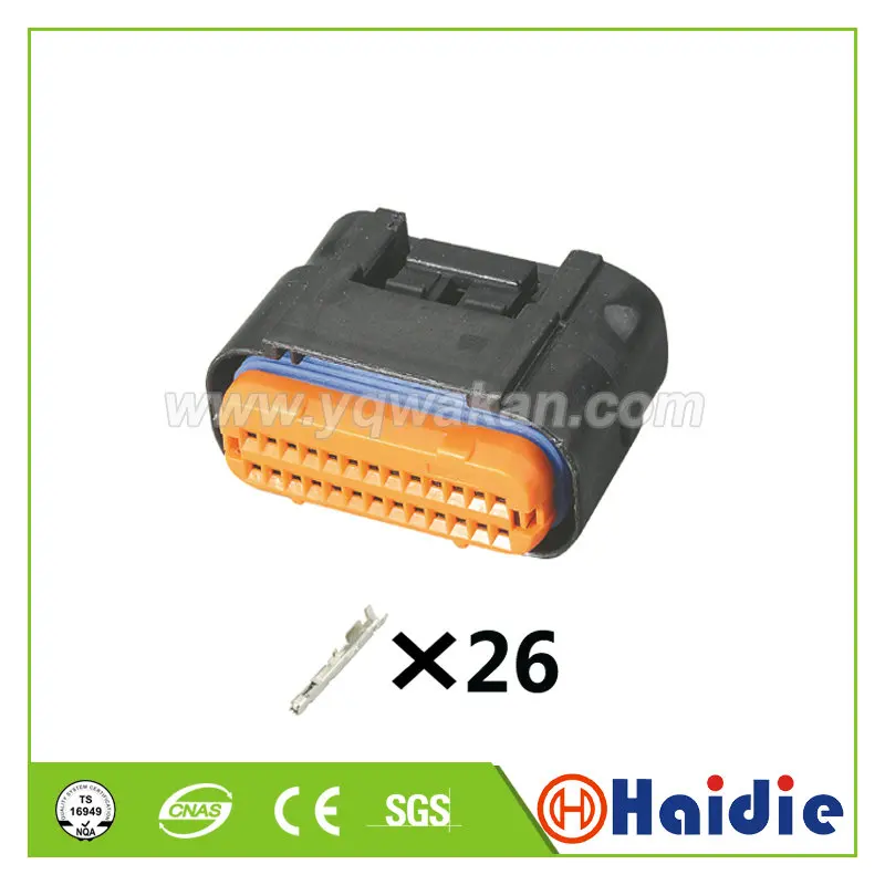 

1set JAE auto 26pin Female cable plug electrical 26p waterproof connector with terminals MX23A26SF1 MX23A26XF1