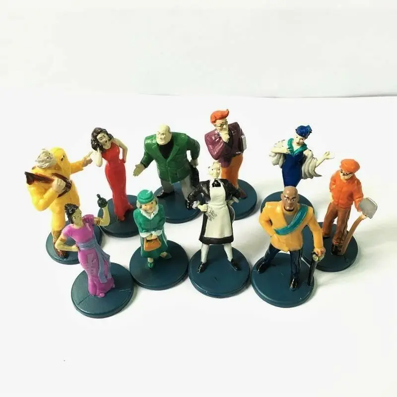 Lot of 10pcs New Clue Game Suspects Pieces Tokens Movers Characters 4cm Miniature Figures