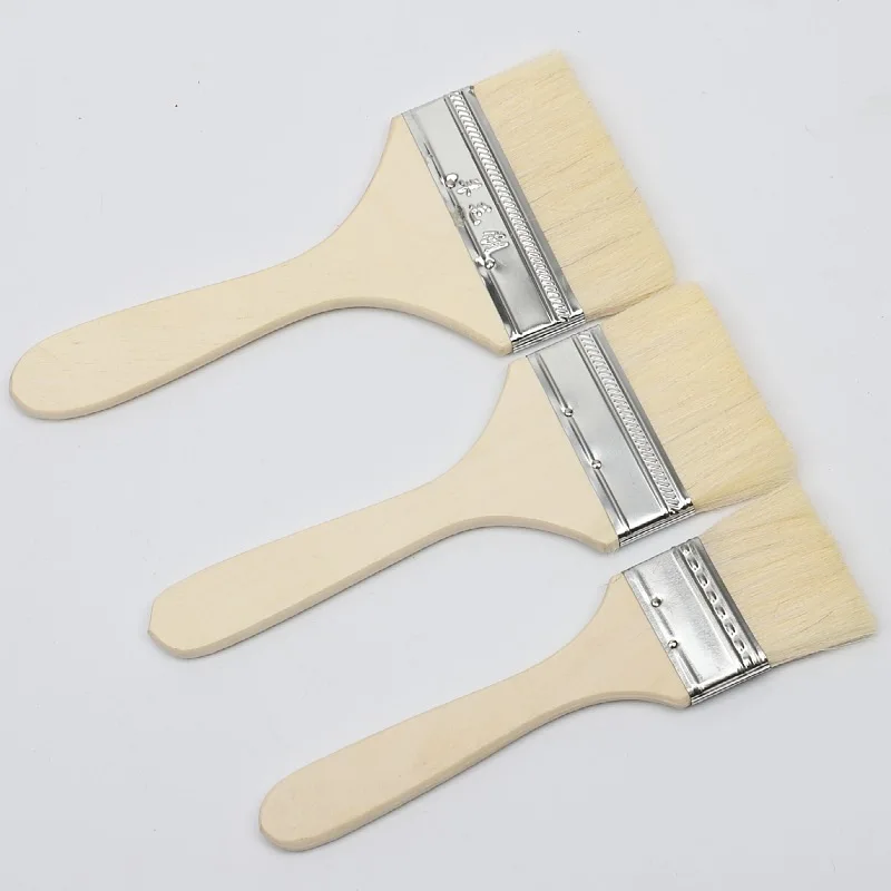 1 pz commestibile resistente al calore Barbecue spazzola olio crema BBQ spazzola di lana campeggio cottura Bakeware pasticceria strumenti di cottura manico in legno