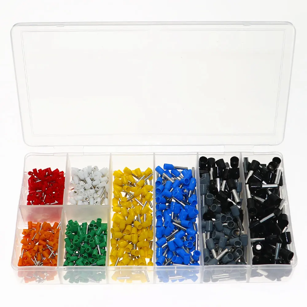 800Pcs Geïsoleerde Draad Cord Crimp Connector Terminal Pin Met Doos
