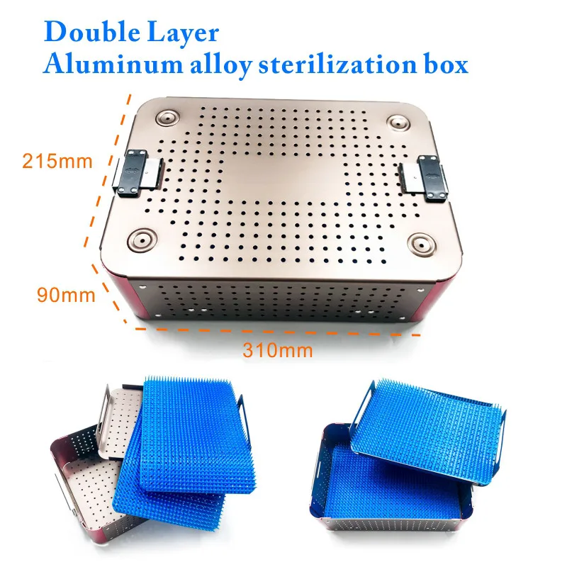 1pcs  Aluminium alloy sterilization tray case Beauty opthalmic surgical instrument