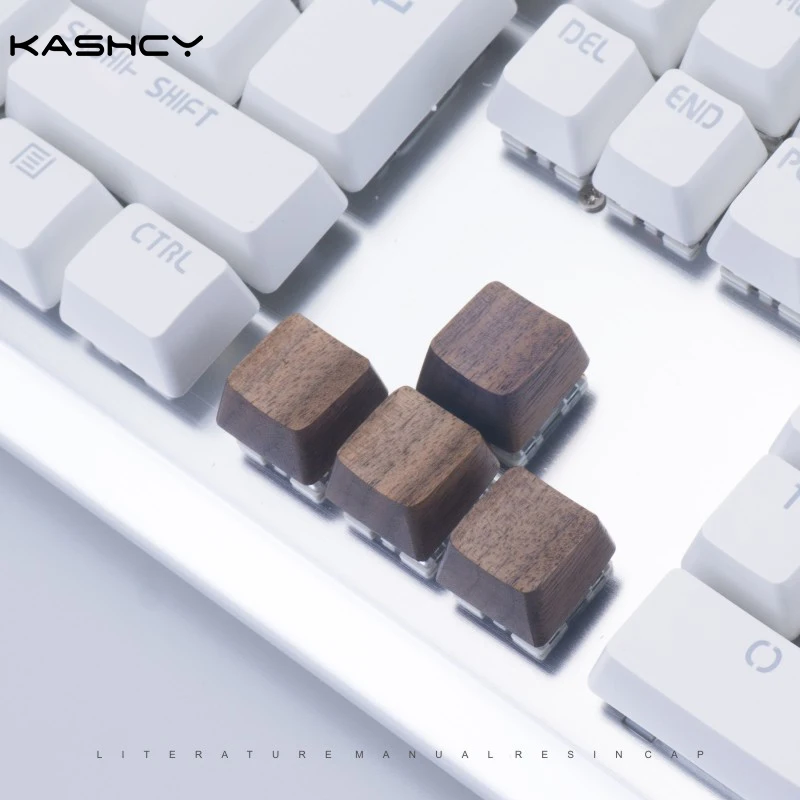 Kashcy wood keycap for mechanical keyboard walnut solid wooden keycaps spacebar Esc Cherry mx OEM