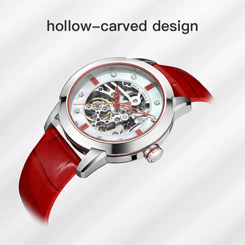 Seagull Automatic Mechanical Women\'s Watch Temperament Hollow Fashion Business Watch Lady Waterproof Relogio Masculino 1029