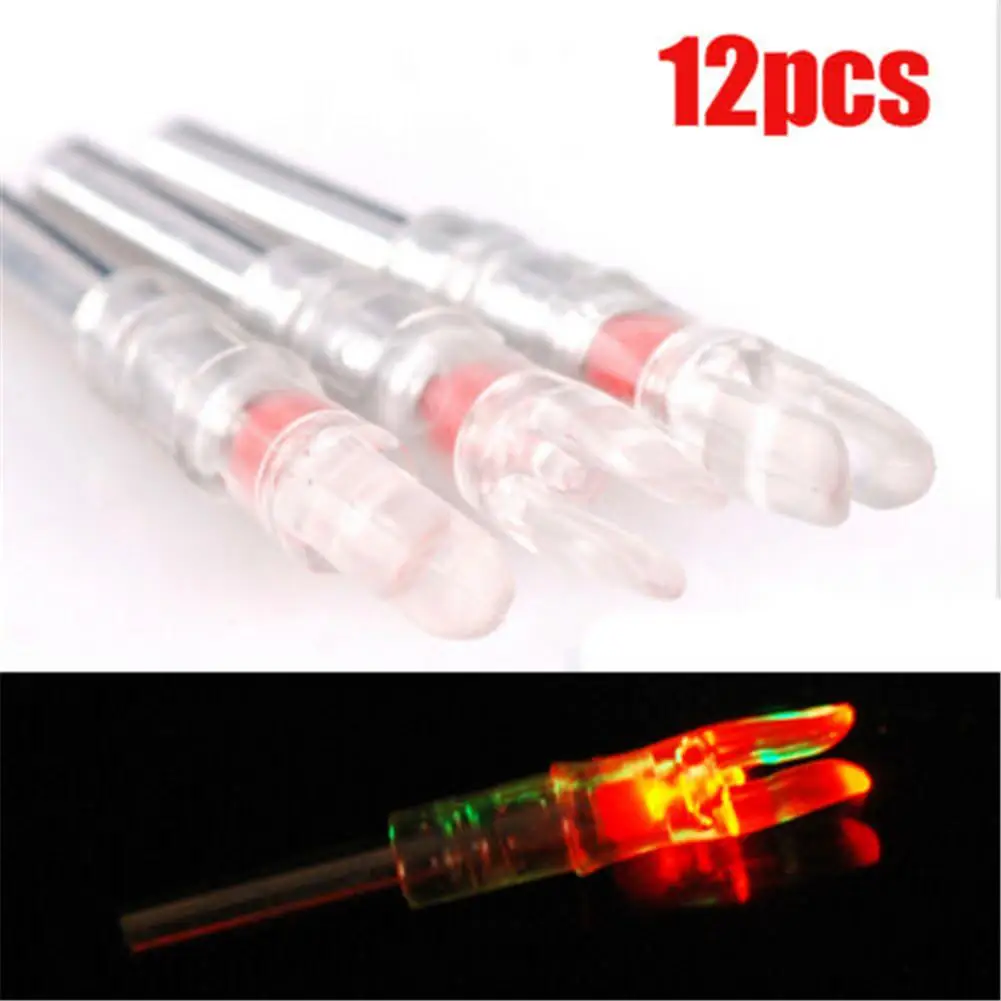 12PCS Automatically LED Lighted Arrow Light Nocks Tail for Crossbow Arrows 6.2mm