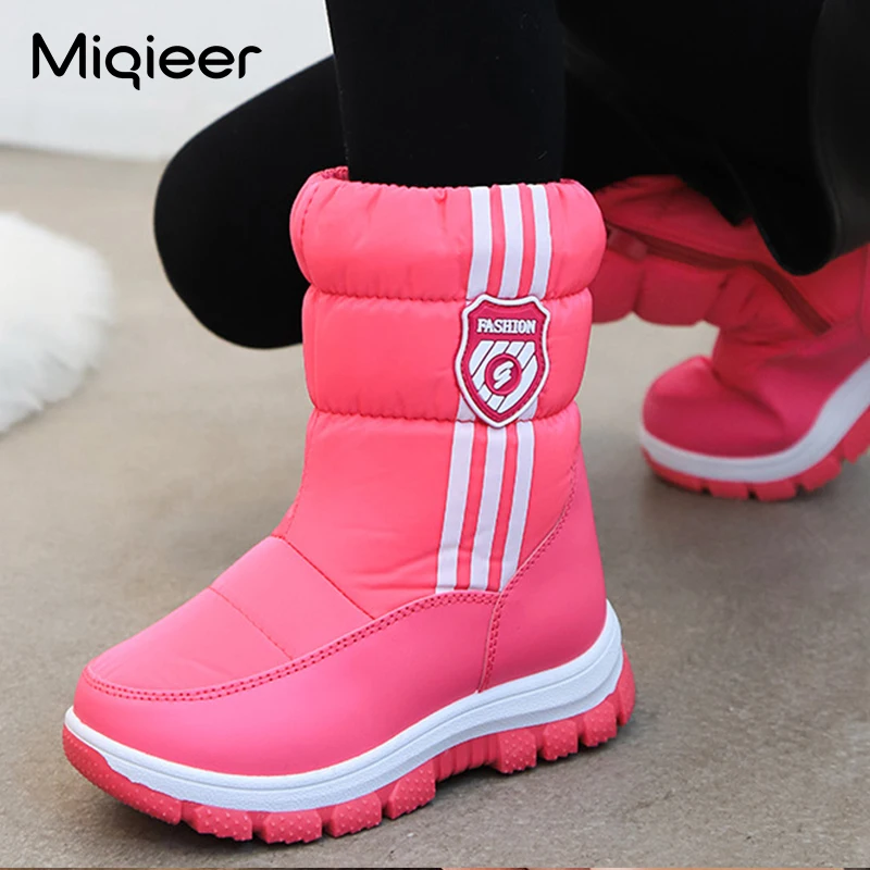 Children Winter Boots Kids Shoes Boys Baby Girls Snow Boots Warm Comfortable Soft Bottom Non-slip Plush Shoes Chaussure Enfant