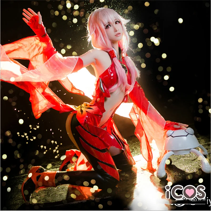 

Anime Guilty Crown Yuzuriha Inori Egoist Red Battle Suit Cosplay Costume Free Shipping X