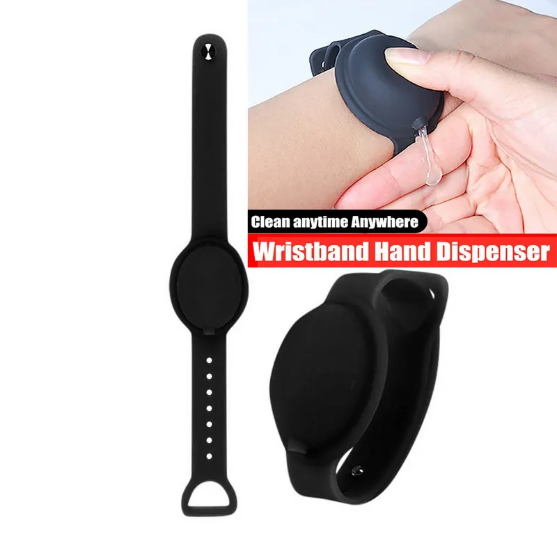 Hot! Sanitizer Bracelet Pumps Disinfectant Sanitizer Dispenser Bracelet Wristband Hand Sanitizer Dispensing Silicone Bracelet