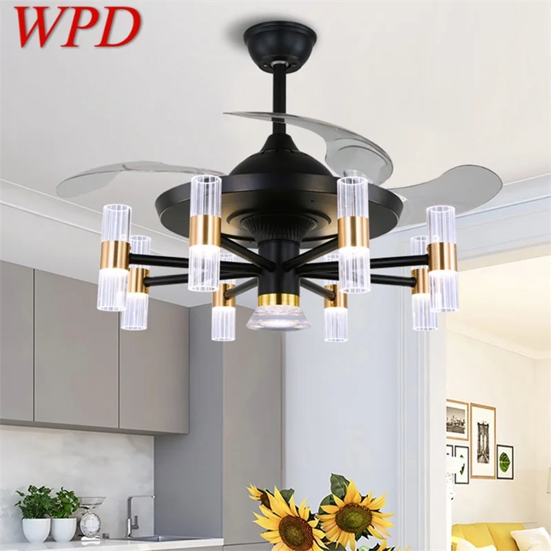 

WPD Modern Ceiling Light With Fan Remote Control 220V 110V LED Fixtures Home Decorative For Living Room Bedroom Restaurant