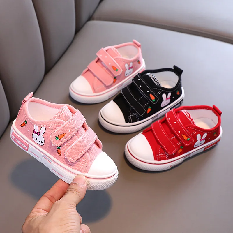 Girls Boys Biscuit Shoes 2022 Autumn New Kids Shoes Ultra-light Soft-soled Children Canvas Shoes Casual Breathable Shoes 21-32