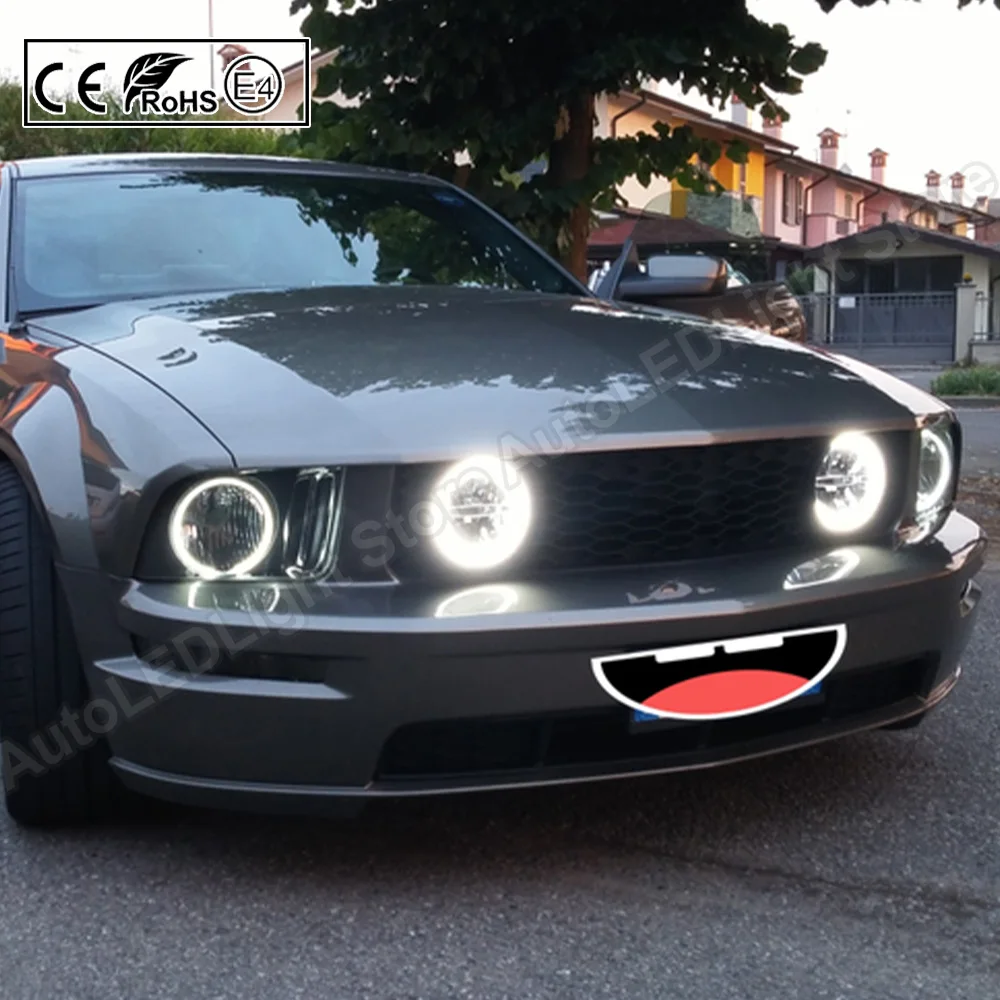 2Pcs For 2005 2006 2007 2008 2009 Ford Mustang GT 2005 2006 2007 2008 2009 LED Bumper Fog Lamp Daytime Running DRL Light