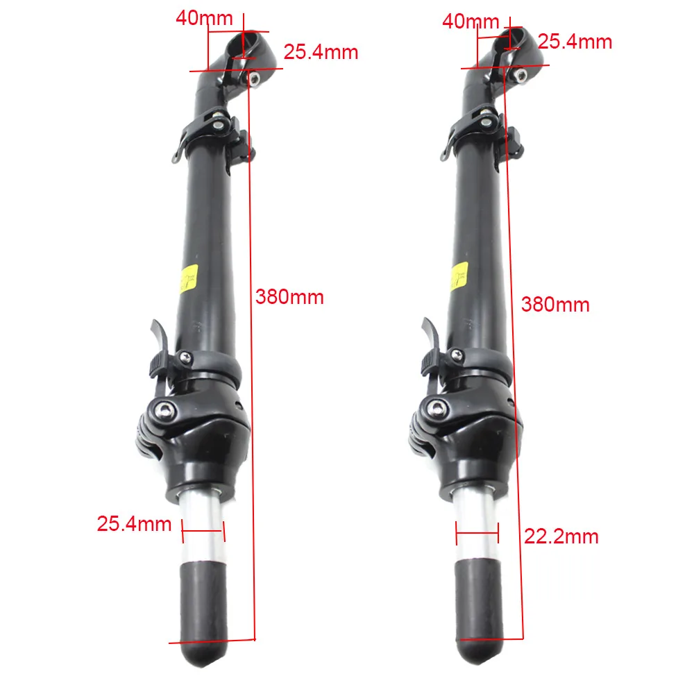 Electric Scooter Handlebar Stem 22.2/25.4mm*380mm Folding Bike Eletric Bike Handlebar Stem Aluminium Alloy Bike Accessories Part