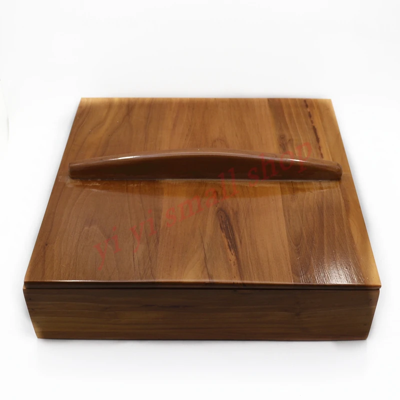 Taoism-Buddhism Supplies Seal Box, Table Stationery, Solid Wood, Peach Wood, Printing Pad, Printing Box