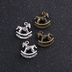 14pcs Antique  /Bronze  Metal Lovely mini 3D Trojan Jewelry Charms 4*14*15mm Vintage Fashion Jewelry Accessory