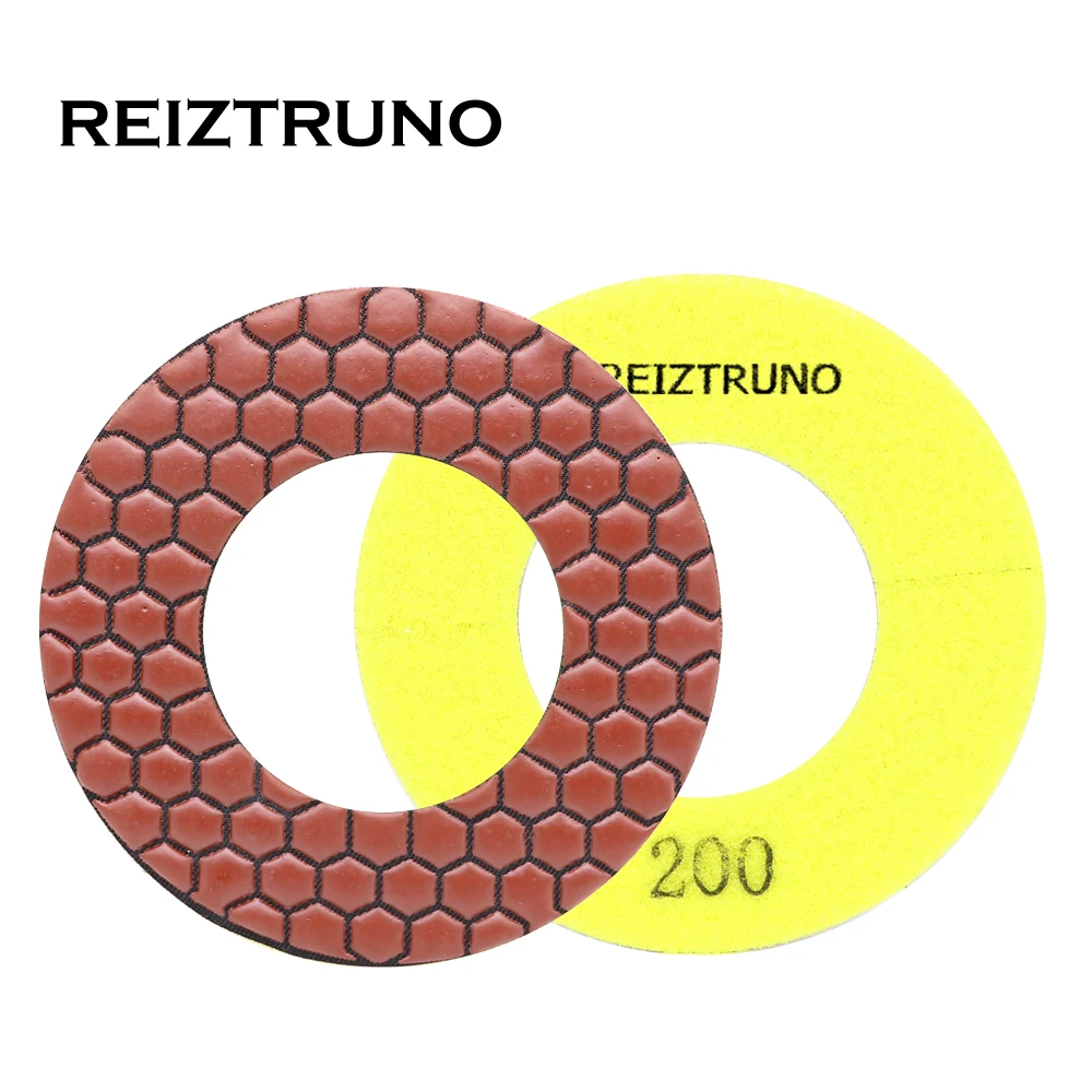 Reiztruno 7 Cái/bộ 130 Mm Khô Đánh Bóng Đá Lục Giác Nhựa Dán Chuyên Nghiệp Chà Nhám Đĩa Cho Đá Cẩm Thạch Đông Ninh Tầng Xay Khô