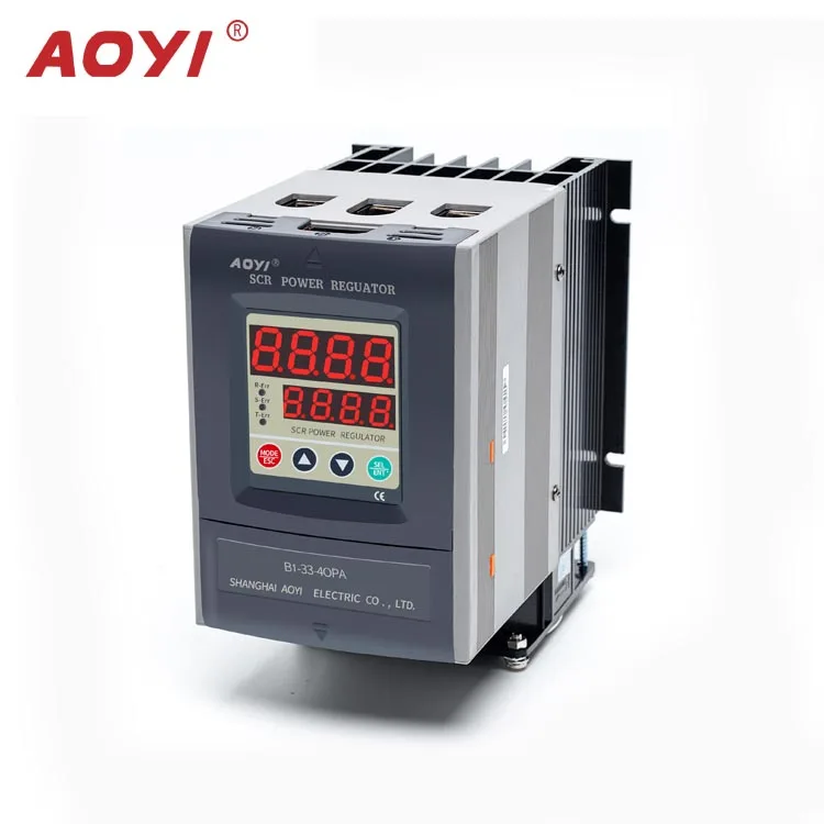 AOYI D series digital display power regulator Phase zero crossing output Switchable temperature protection with alarm