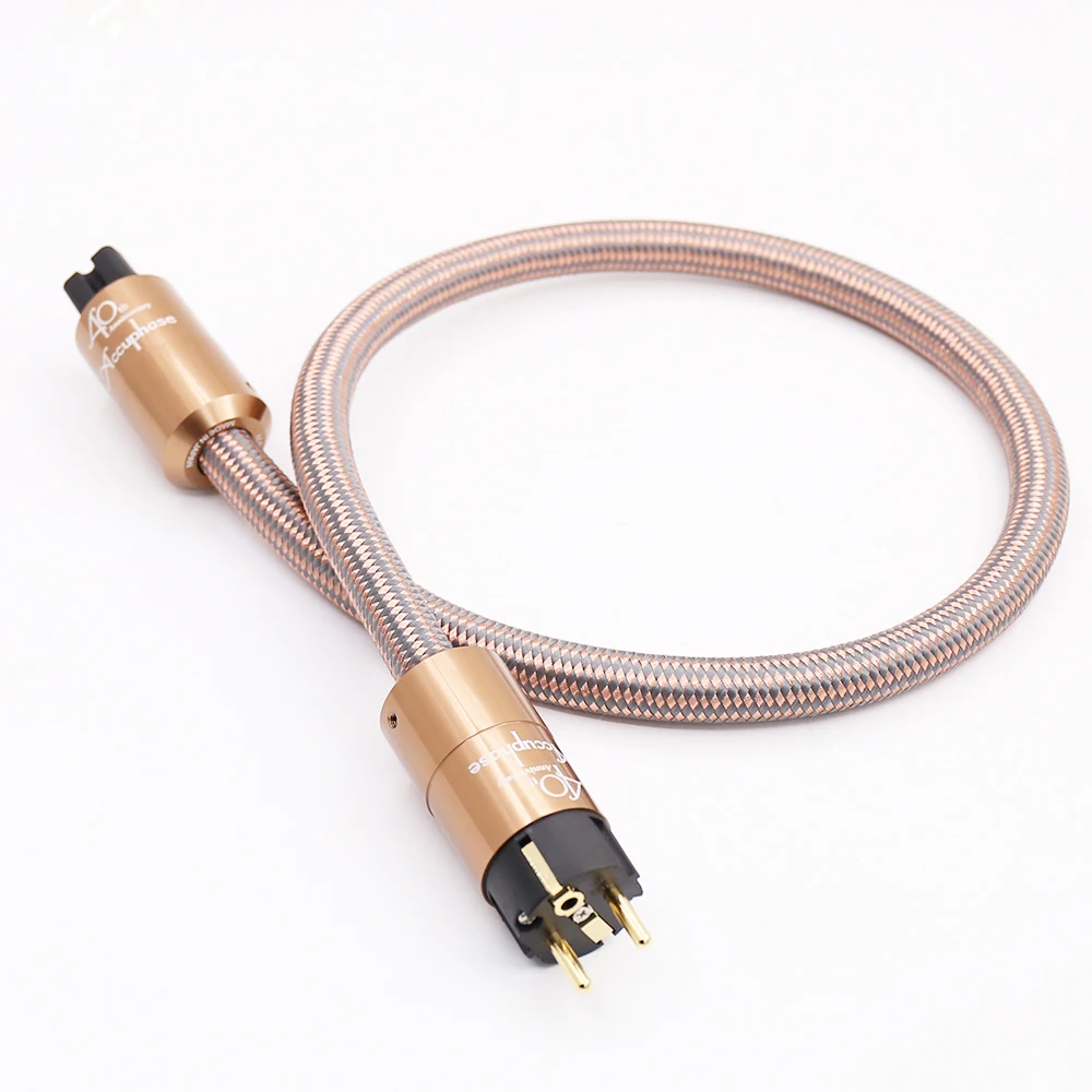 High Quality HI End Schuko Power Cord CD Amplifier Amp EU Power Plug Cable HIFI AC Mains Power CableEU Schuko Power line