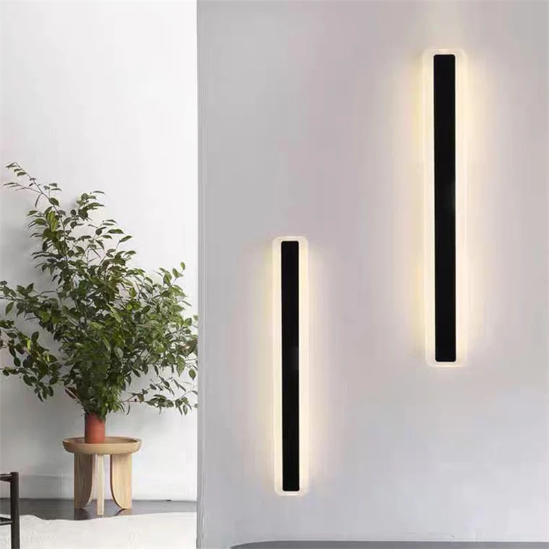 

Acrylic Wall Lamp Villa Courtyard Wall Washer Strip LED Sconce Light Minimalist Line Light Room Peripheral Qall Ray Wall Lights