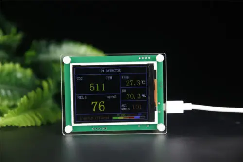 

2.8" LCD Carbon dioxide CO2 + PM1.0 PM2.5 PM10 tester + Temperature humidity