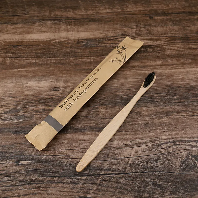 New style eco friendly toothbrush Bamboo Resuable Toothbrushes Portable Adult  Wooden Soft Tooth Brush for Home Travel Hotel use