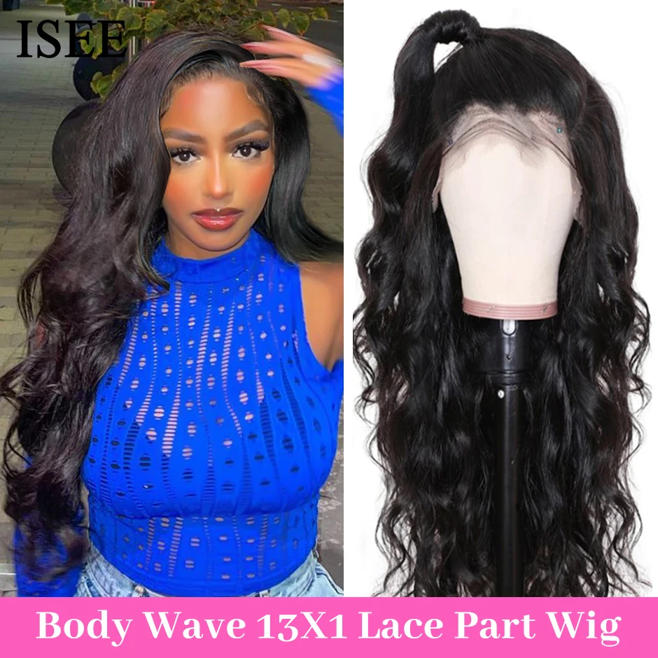 

Body Wave Lace Part Wig 180% Density Peruvian Body Wave Lace Wig ISEE HAIR Wigs 13x1 Lace Part Human Hair Wigs For Women