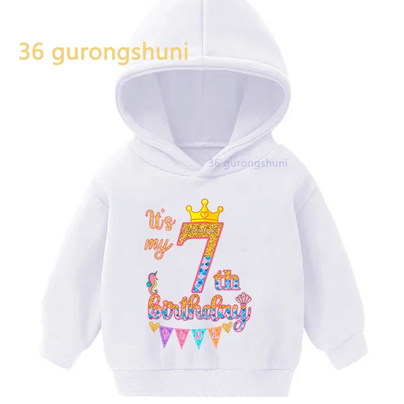 Kids Winter Baby Boy Clothes It’s my 6 7 8 9 old Birthday Children Girl Hoodies Boys Anime Hoodie For Girls Clothing Sweatshirts