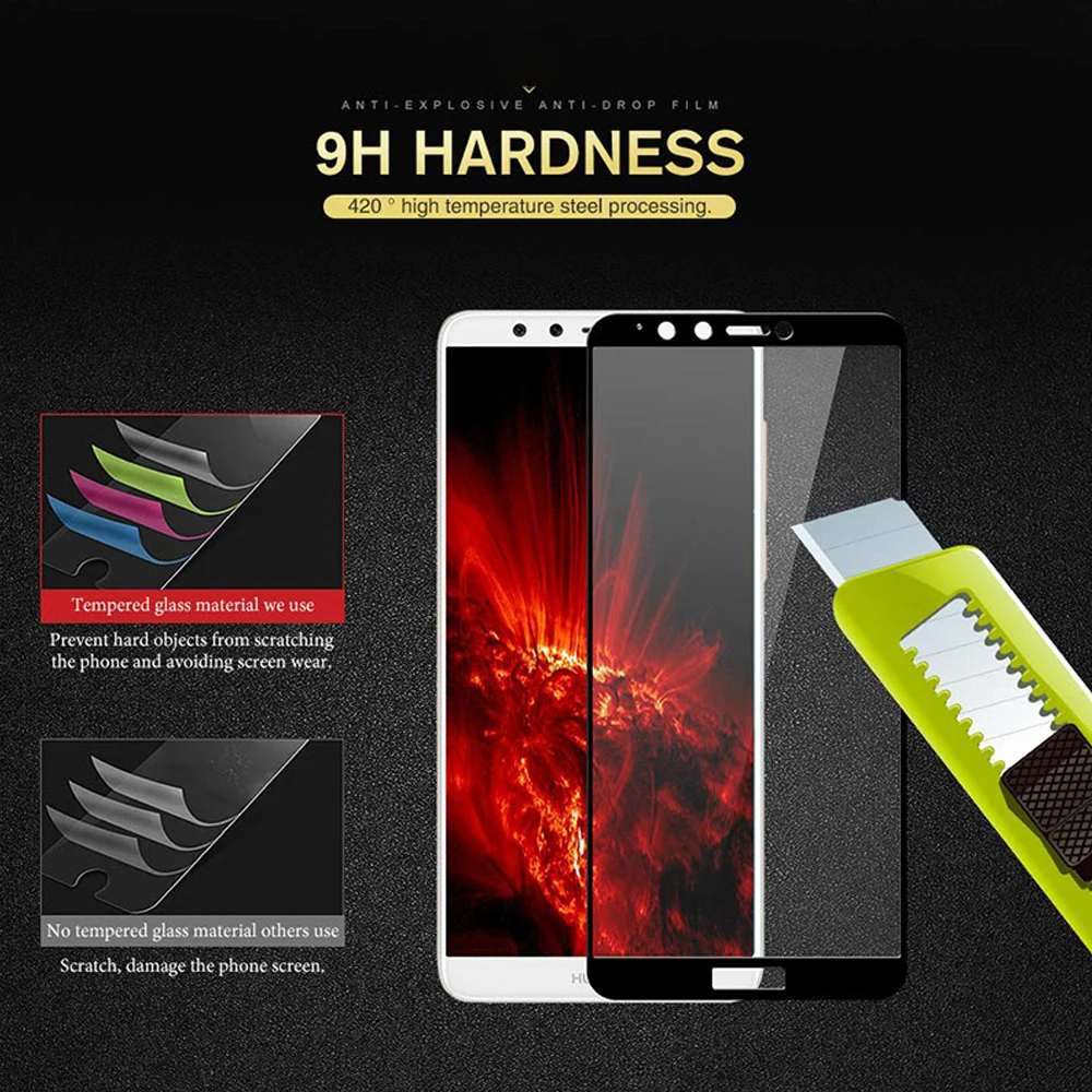 2Pcs full cover tempered glass for huawei P30 P20 pro lite phone screen protector on the glass smartphone protective film