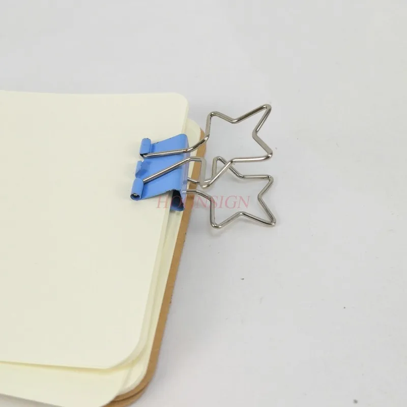 10pcs office clips Pentagram Long Tail Clip Office Clip Ticket Clip Stationery Clip Clip Student Supplies Clip