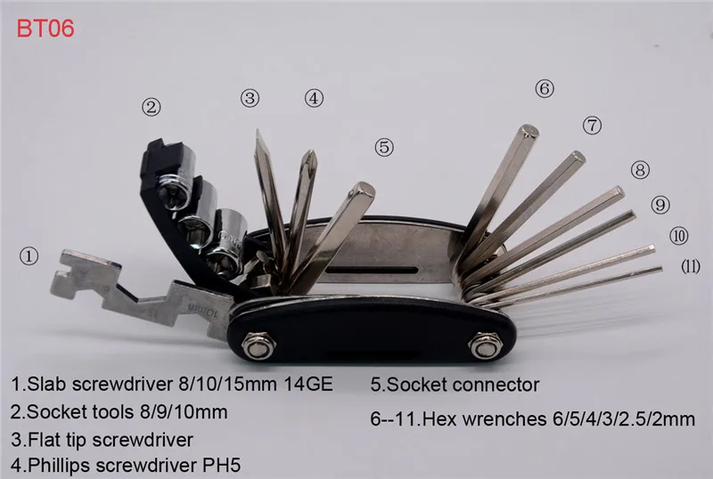 Y-START BT06 Bicycle Tools Sets multifunctional Bicycle tools for outdoor, camping , Riding, EDC tool with torix screwdriver