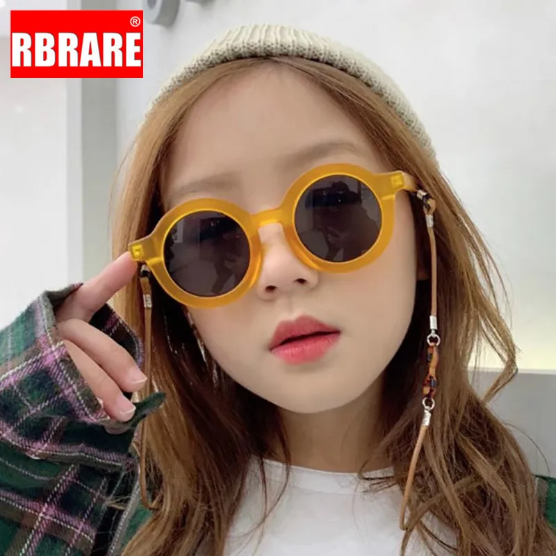 

RBRARE Vintage Round Sunglasses Child Candy Color Cute Wild Kids Sunglasses Personality Baby Anti-UV Sun Glasses for Girls Boy