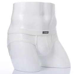 CLEVER-MENMODE sexy malha pura cueca masculina cuecas hombre ver através de cuecas transparentes calcinha masculina baixa cintura