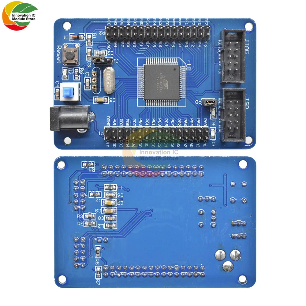 Ziqqucu ATmega 128 Development Board AVR Minimum Core System Development Board Module ATMega128 ISP for Arduino