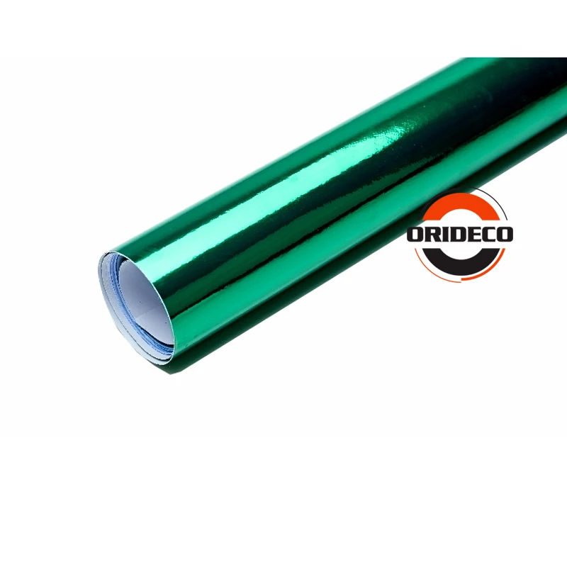 10/20/30/40/50*152CM High Stretchable Orange Chrome Air Bubble Free Mirror Vinyl Wrap Film Sticker Emblem Car Bike Motor Cover