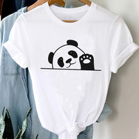 T-shirts Women 90s Cartoon Panda Cute Trend Animal Printing Fashion Clothes Stylish Tshirt Top Lady Print Sexy Tee T-Shirt