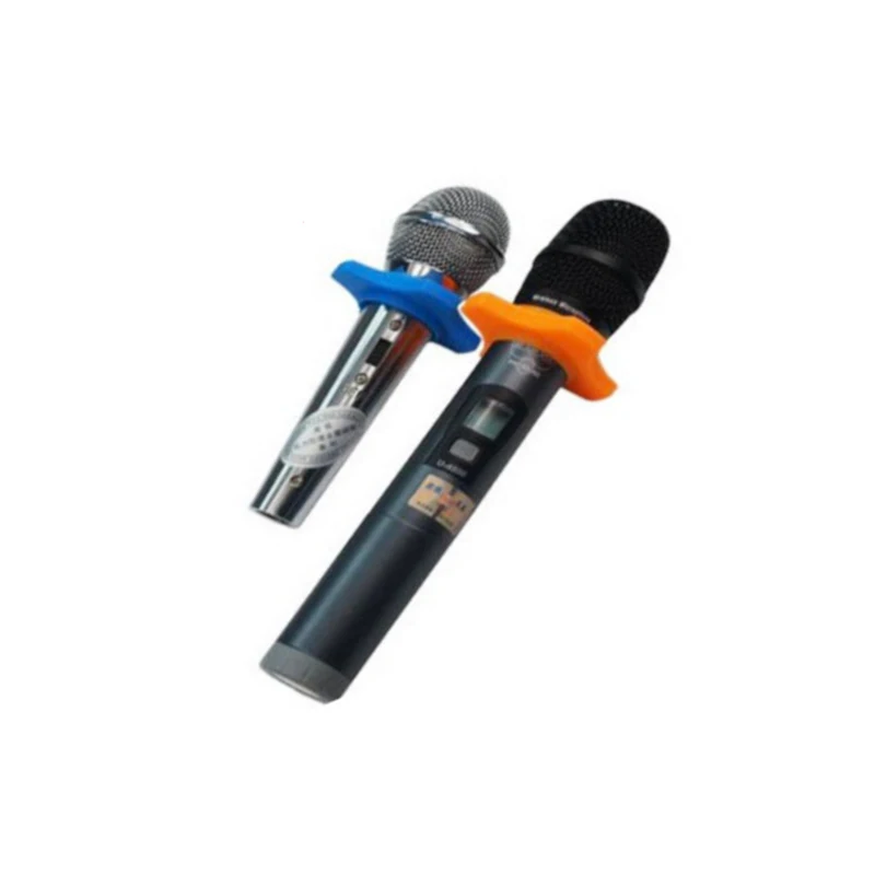 1/2/5pcs Silicone Rubber Wireless Handheld Microphone Anti-roll Protective Sleeve Mic Protection Anti-drop Ring Non-skid Rolling