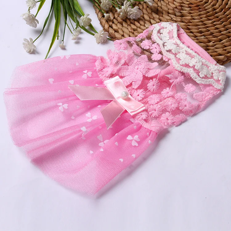 [MPK Store] Tutu Dress for Cats & Dogs, Dog Skirt, Dog Summer Lace Dress, Yorkie Chihuahua 2 Colors