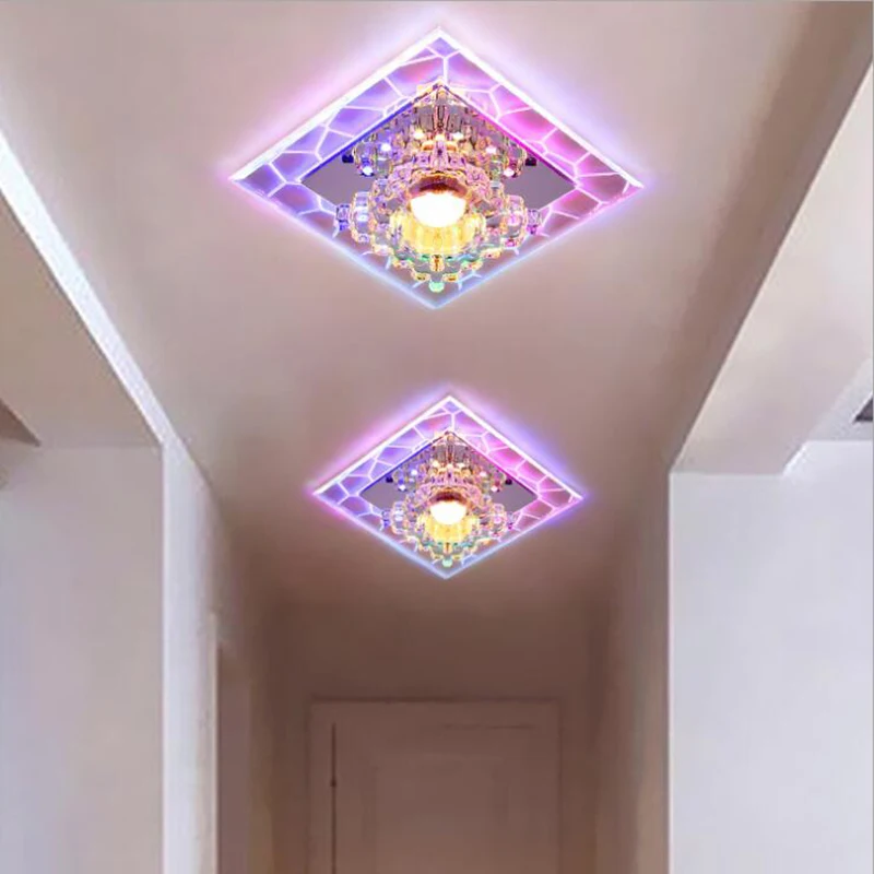 

Modern Creative Crystal Led Ceiling Lamp 3W Living Room Bedroom Aisle Corridor Entrance Hallway Ceiling Lamp