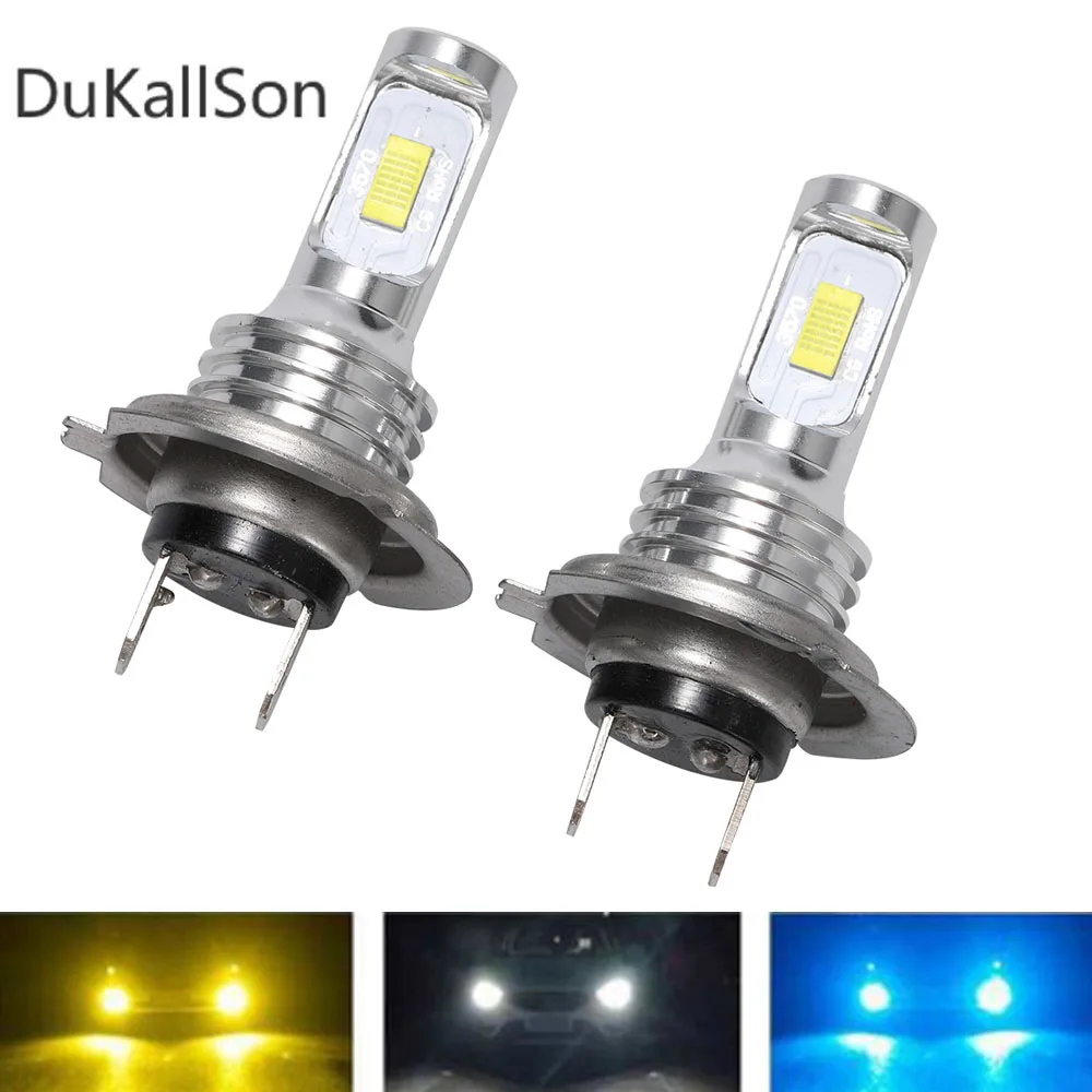 

2pcs 12000lms Super Bright No Error Led Fog Lamps H1 H3 H7 H11 9006 Led Auto Driving Canbus Fog Car Headlight Lights