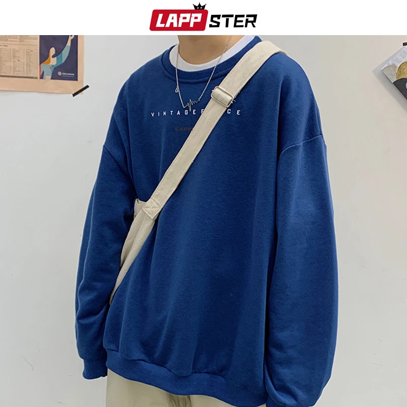 LAPPSTER Men Oversized Colorful Spring Hoodies 2023 Mens Korean Fashions Harajuku Sweatshirts Male Japanese Streetwear Clothing