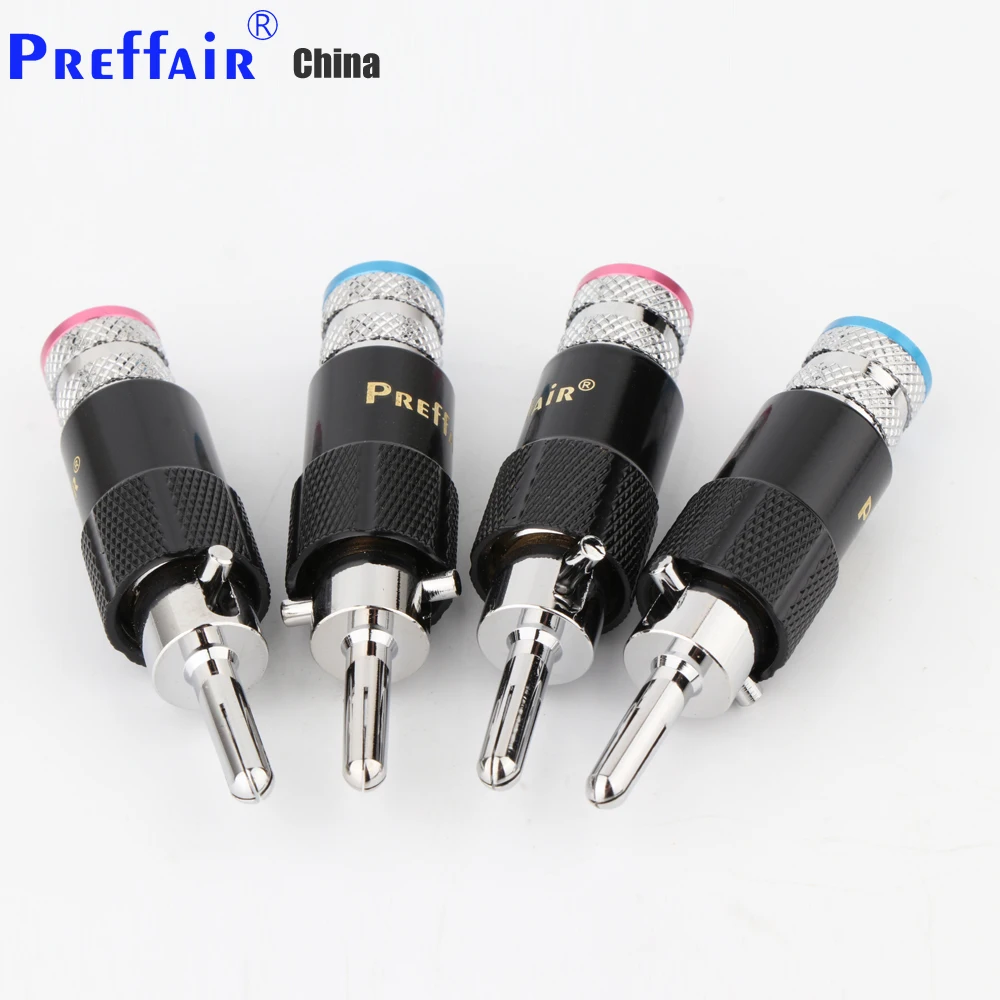 Preffair Bananenstecker mit Selbstverriegelung, Lautsprecherkabel-Bananenstecker mit Schraubverriegelung, Verstärker-Anschluss, HIFI DIY-Buchse – Detail 14