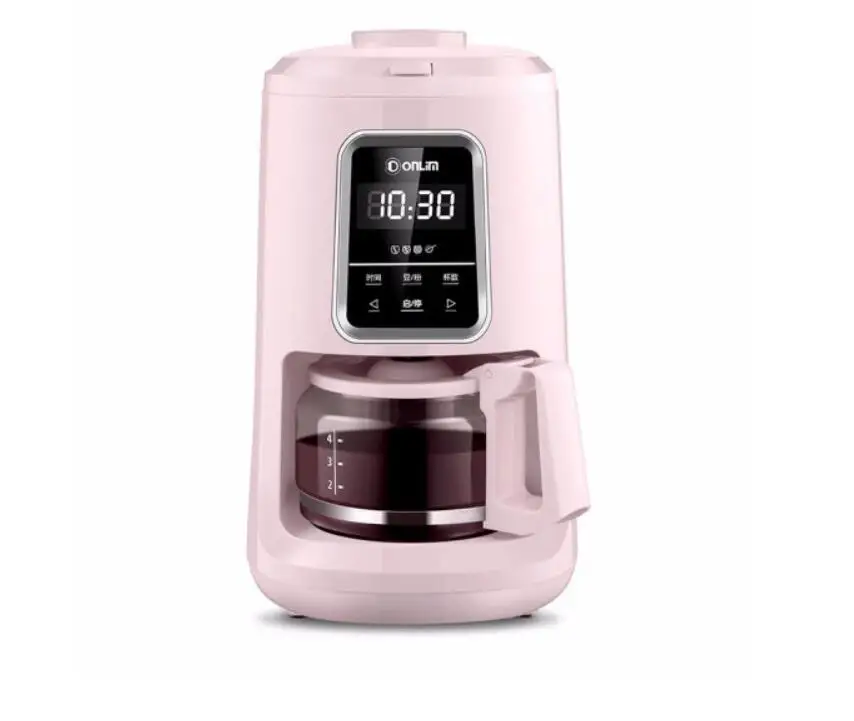 Donlim DL-KF1061 household Americano cafe machine pink diy drip coffee maker COOKER HOME TEA POT 0.7L auto grinder coffee  bean