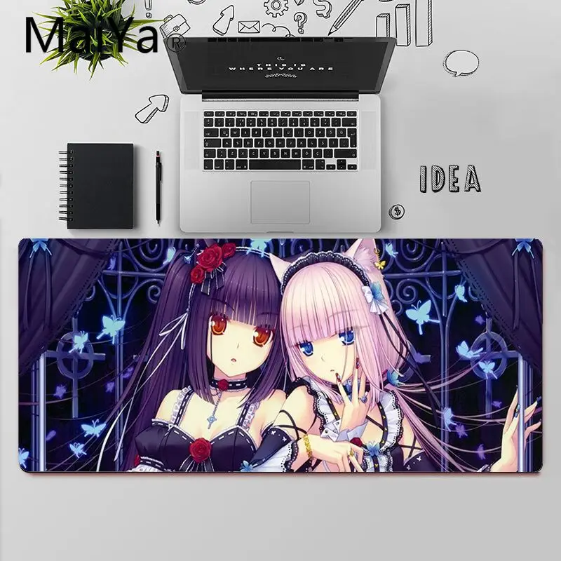 Maiya Chocola Nekopara Japan anime girl Rubber Mouse Durable Desktop Mousepad Free Shipping Large Mouse Pad Keyboards Mat