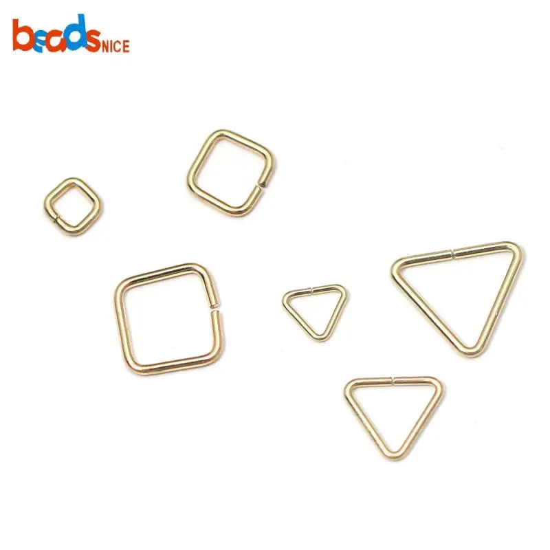 Beadsnice Gold Filled Triangle Square Open Jump Rings DIY Jewelry Findings Closed Jump Rings Wholesale Jewelry 40090