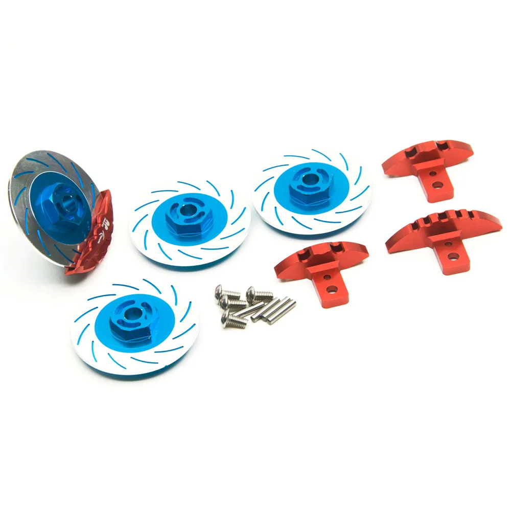 YEAHRUN 4pcs/Set Black Blue Aluminum Sport Edition Brake Disc Set for Sakura D4 RWD 1/10 RC Drift Racing Car Model Upgrade Parts