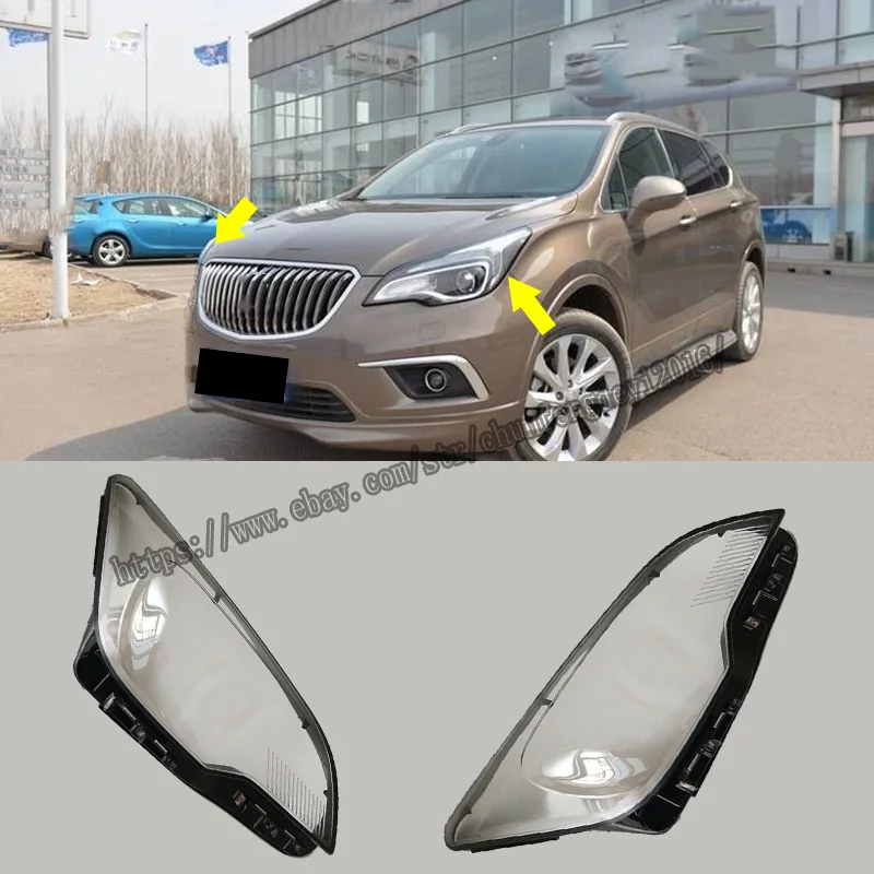 For Buick Envision 2014 2015 2016 2017 Headlight Lens Headlamp Cover 2pcs high quality Car modification accessories