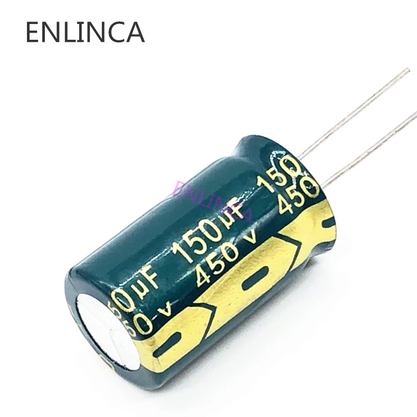 2 sztuk/partia 450V 150UF rozmiar 18*32MM wysokiej częstotliwości niska impedancja 400V150UF aluminiowy kondensator elektrolityczny 20%