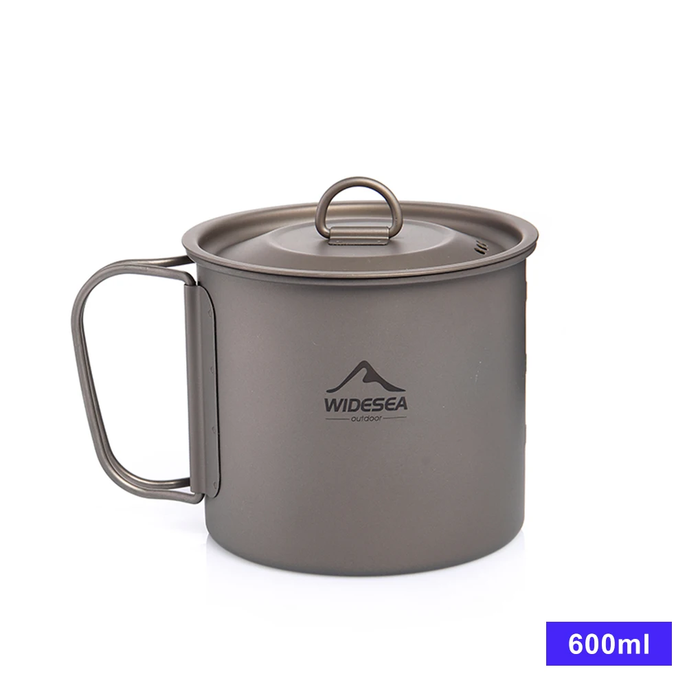 Widesea Campingbecher, Titanbecher, Touristengeschirr, Picknick-Utensilien, Outdoor-Küchenausrüstung, Reise-Kochset, Kochgeschirr, Wandern 8
