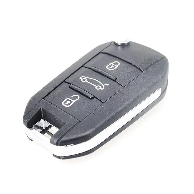 Genuine 3 Buttons 4A Chip Remote Flip Key Folding Car Key 433MHz HUF8435 For Peugeot 308 4008 Citroen Aircross C3 C5 C6