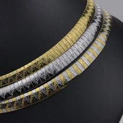 Fashion Collar Necklace Stainless Steel Chokers Torques Snake Chain Women Jewelry Gifts 4-8MM