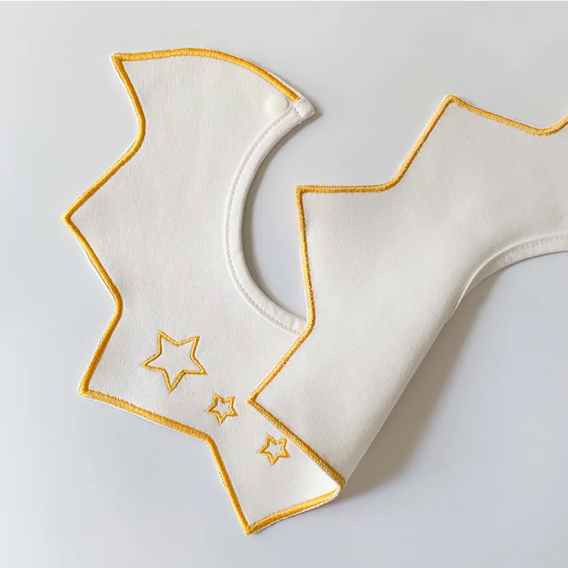 Baberos de algodón para bebé, niño y niña, toallas de Saliva con estrellas de Navidad, costuras suaves, ropa de alimentación ajustable para eructar